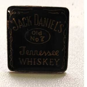Vintage Jack Daniels Lapel Pin Tennessee Whiskey Black Gold
